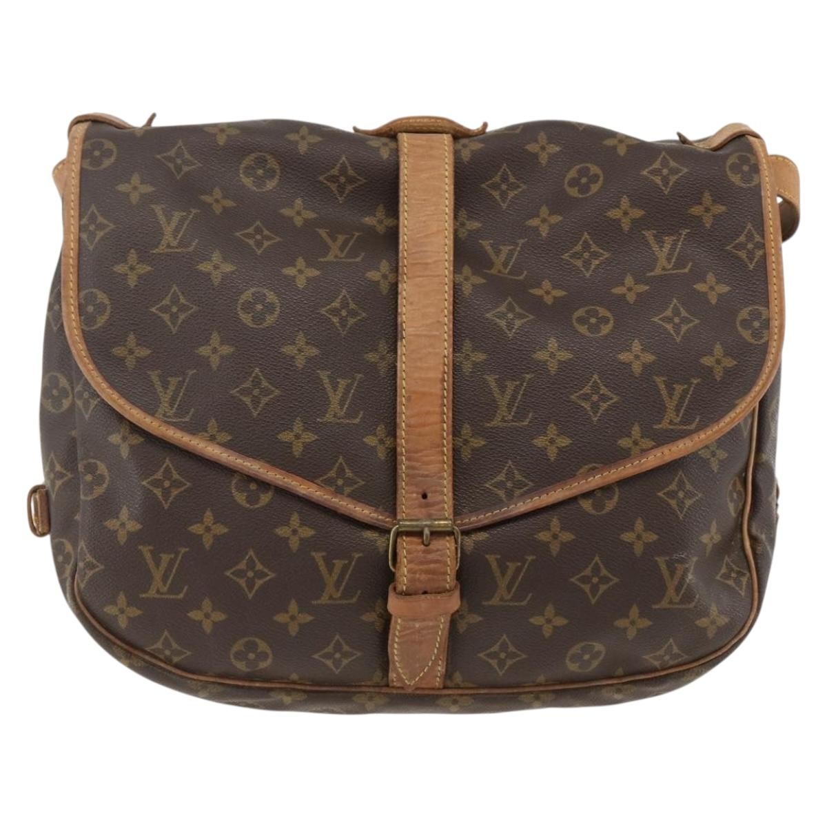 Louis Vuitton Saumur Handbag Monogram Canvas Multicolour Canvas Shoulder Bag Bag (Authentic Pre-Loved)