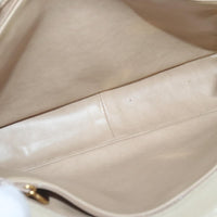 Chanel Vintage Slit Pocket Shoulder Bag Quilted Caviar Beige Leather Shoulder Bag Bag (Authentic Pre-Loved)