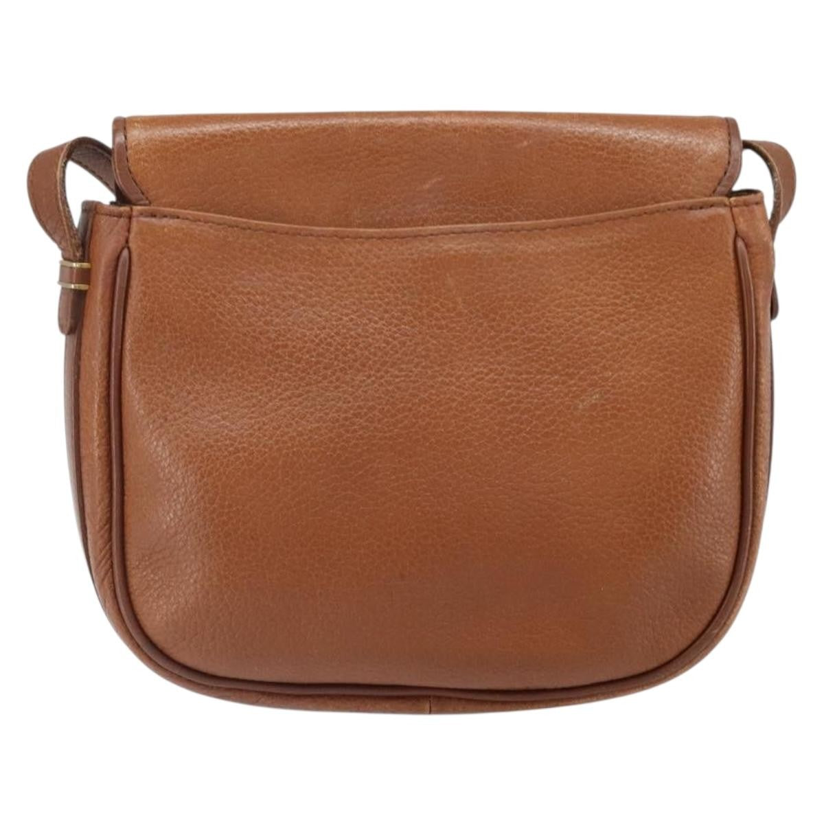Burberry Vintage Shoulder Bag Leather Brown Leather Shoulder Bag Bag (Authentic Pre-Loved)