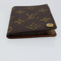 Louis Vuitton Porte Cartes Pression Card Case Monogram Canvas Brown Canvas Card Holders Accessory (Pre-Loved)