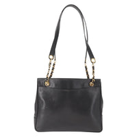 Chanel Chanel Vintage Cc Chain Tote Caviar Black Leather Tote Bag Bag (Pre-Loved)