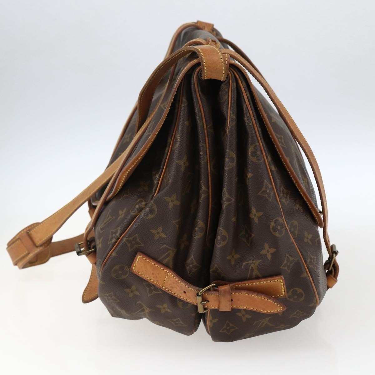 Louis Vuitton Louis Vuitton Saumur Handbag Monogram Canvas Brown Canvas Shoulder Bag Bag (Pre-Loved)