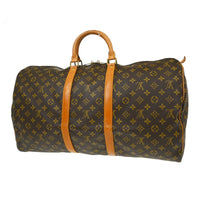 Louis Vuitton Louis Vuitton Keepall Bag Monogram Canvas Brown Canvas Handbag (Authentic Pre-Loved)