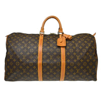 Louis Vuitton Keepall Bag Monogram Canvas Brown Canvas Travel Bag Bag (Pre-Loved)