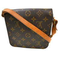 Louis Vuitton Cartouchiere Handbag Monogram Canvas Brown Canvas Shoulder Bag Bag (Pre-Loved)