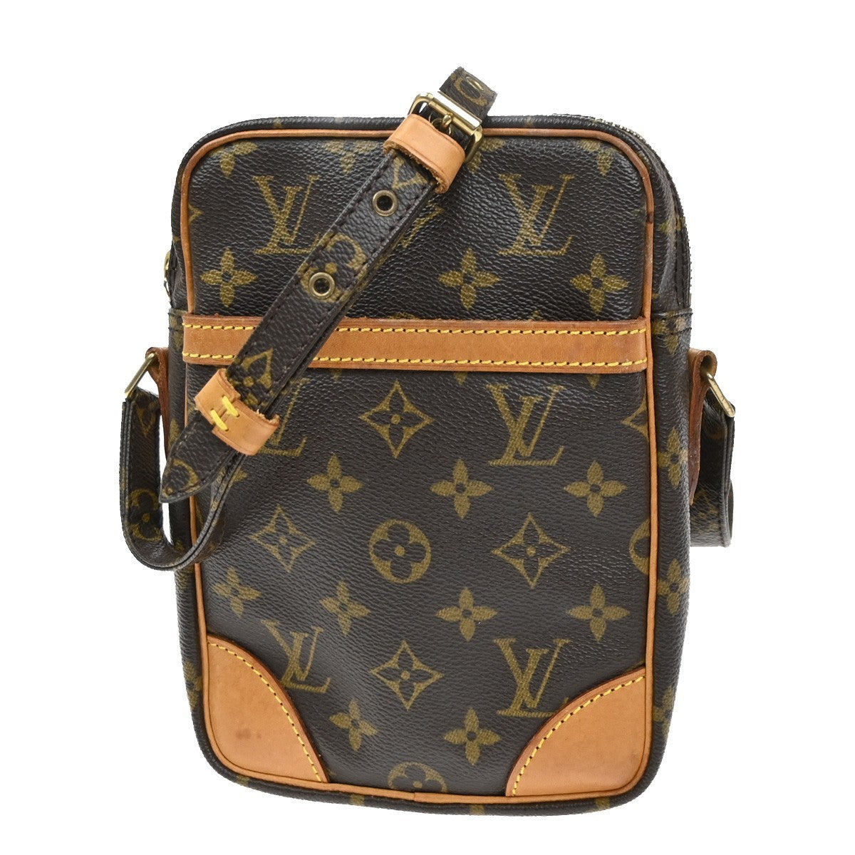 Louis Vuitton Danube Handbag Monogram Canvas Brown Canvas Shoulder Bag Bag (Authentic Pre-Loved)