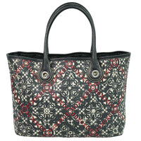 Chanel Optic Coco Tote Printed Coated Canvas With Caviar Multicolour Canvas Tote Bag Bag (Authentic Pre-Loved)