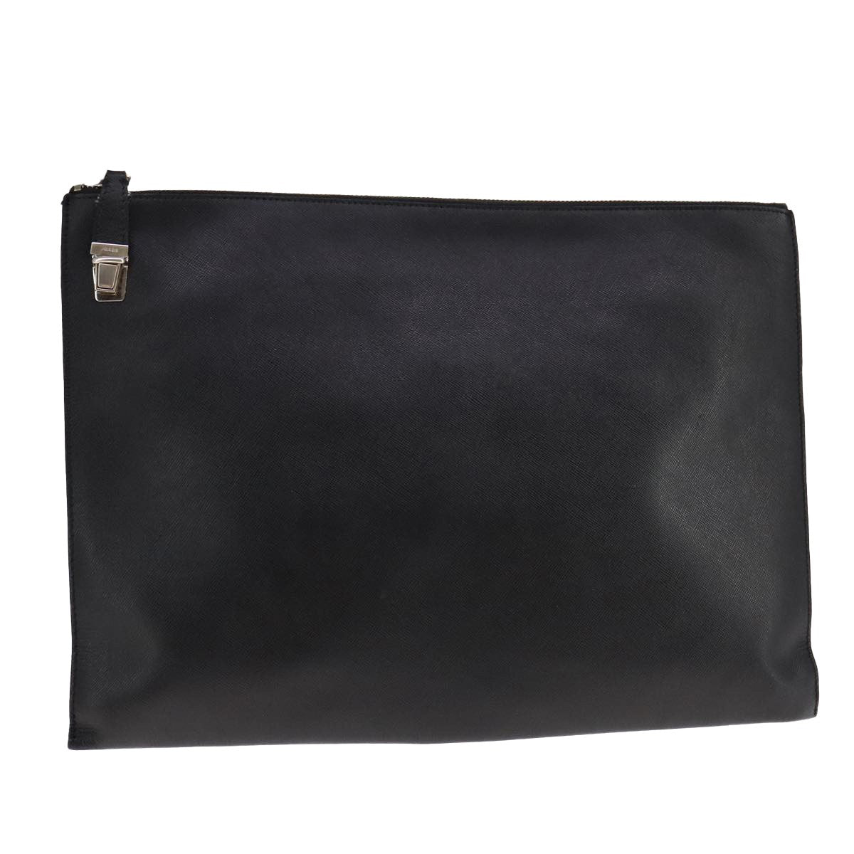 Prada Vintage Pouch Leather Black Leather Clutche & Pouche Bag (Pre-Loved)