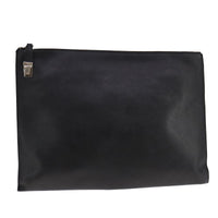 Prada Vintage Pouch Leather Black Leather Clutche & Pouche Bag (Pre-Loved)