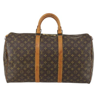 Louis Vuitton Keepall Bag Monogram Canvas Brown Canvas Travel Bag Bag (Authentic Pre-Loved)