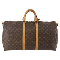 Louis Vuitton Keepall Bag Monogram Canvas Brown Canvas Travel Bag Bag (Authentic Pre-Loved)
