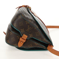 Louis Vuitton Flore Saumur Handbag Perforated Monogram Canvas Brown Canvas Shoulder Bag Bag (Pre-Loved)