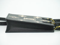 Louis Vuitton Louis Vuitton Petit Sac Plat Bag Bicolor Monogram Empreinte Giant Black Leather Tote Bag Bag (Pre-Loved)
