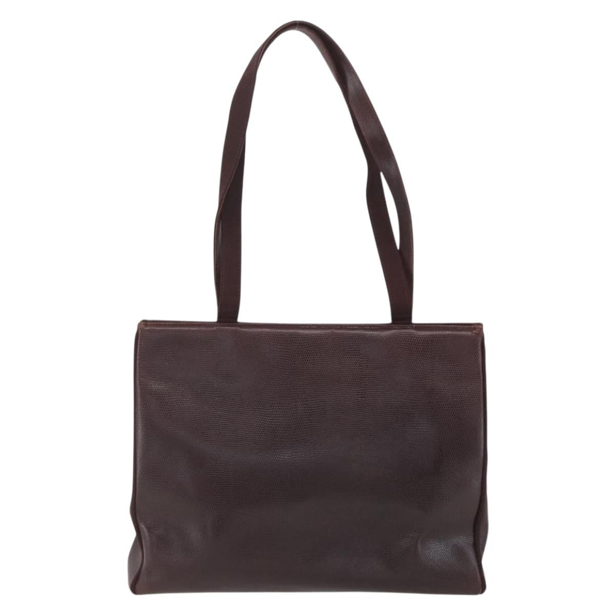 Salvatore Ferragamo Vala Tote Leather Brown Leather Tote Bag Bag (Authentic Pre-Loved)