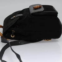 Gucci Gucci Bamboo Backpack Daim Black Suede Backpack Bag (Authentic Pre-Loved)
