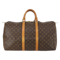 Louis Vuitton Keepall Bag Monogram Canvas Brown Canvas Travel Bag Bag (Authentic Pre-Loved)
