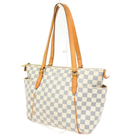 Louis Vuitton Louis Vuitton Totally Handbag Damier Azur White Canvas Shoulder Bag Bag (Pre-Loved)