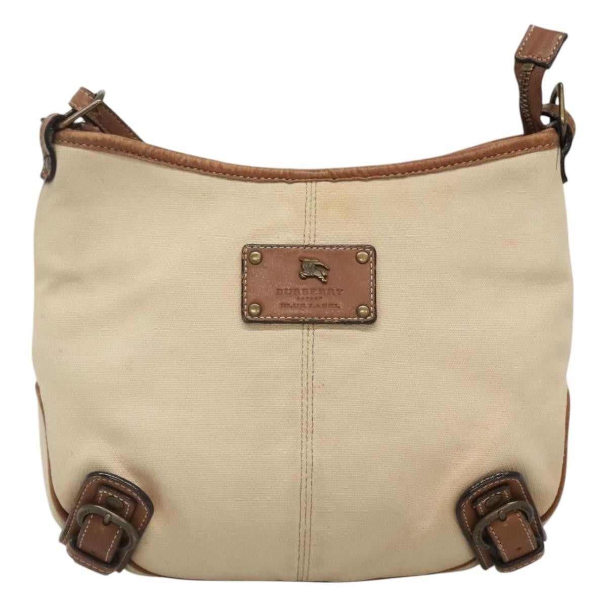 Burberry Blue Label Shoulder Bag Canvas Beige Canvas Shoulder Bag Bag (Pre-Loved)