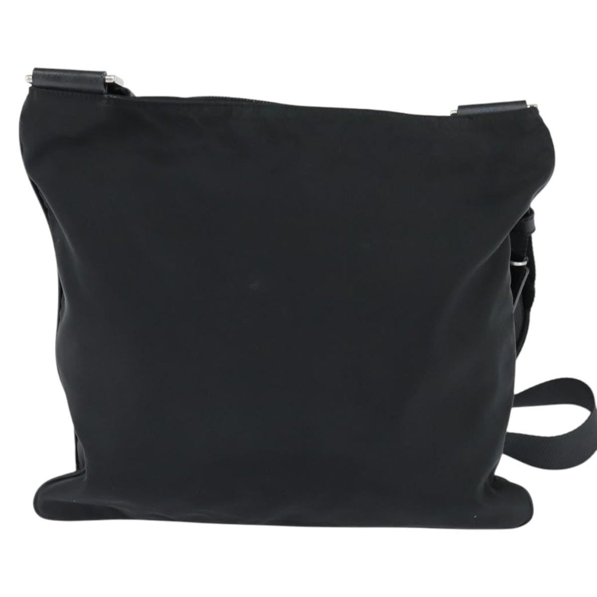 Prada Front Pocket Messenger Bag Tessuto Black Nylon Shoulder Bag Bag (Authentic Pre-Loved)