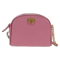 Salvatore Ferragamo Gancini Shoulder Bag Leather Pink Leather Shoulder Bag Bag (Authentic Pre-Loved)