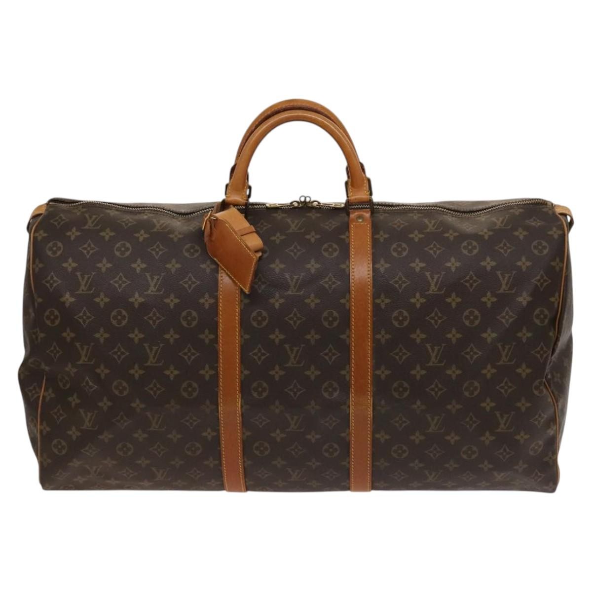 Louis Vuitton Keepall Bag Monogram Canvas Brown Canvas Travel Bag Bag (Pre-Loved)