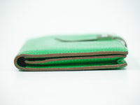 Hermes Bearn Wallet Chevre Mysore Green Leather Wallets Accessory (Pre-Loved)