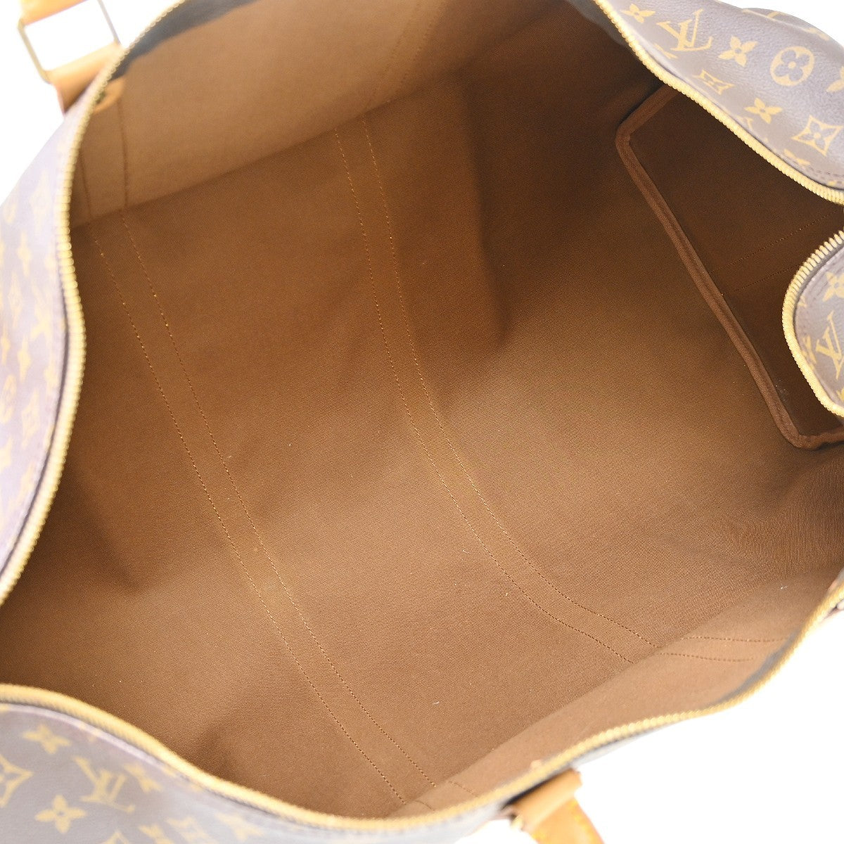 Louis Vuitton Keepall Bandouliere Bag Monogram Canvas Brown Canvas Travel Bag Bag (Pre-Loved)