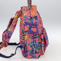 Chanel Cc Pocket Backpack Quilted Printed Foulard Multicolour Nylon Backpack Bag (Authentic Pre-Loved)