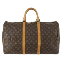 Louis Vuitton Keepall Bag Monogram Canvas Brown Canvas Travel Bag Bag (Authentic Pre-Loved)