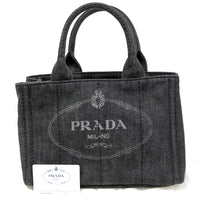 Prada Canapa Convertible Tote Denim Black Denim_Jeans Tote Bag Bag (Pre-Loved)