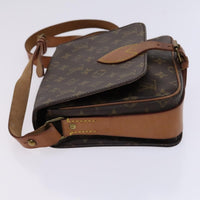 Louis Vuitton Cartouchiere Handbag Monogram Canvas Brown Canvas Shoulder Bag Bag (Authentic Pre-Loved)