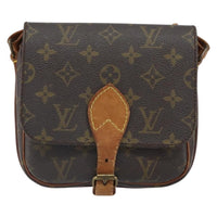 Louis Vuitton Cartouchiere Handbag Monogram Canvas Brown Canvas Shoulder Bag Bag (Authentic Pre-Loved)