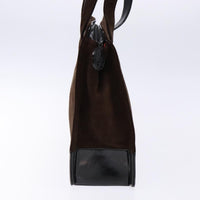 Chanel Vintage Logo Tote Suede Brown Suede Tote Bag Bag (Pre-Loved)