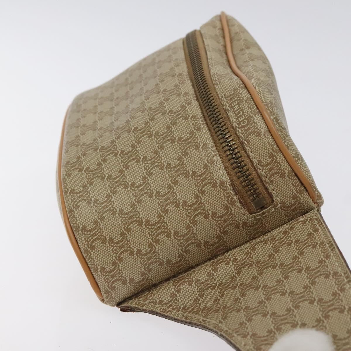 Celine Celine Vintage Macadam Shoulder Bag Macadam Canva  Vinyl Beige Pvc,Canvas Backpack Bag (Pre-Loved)