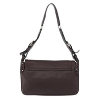 Salvatore Ferragamo Gancini Shoulder Bag Leather Brown Leather Shoulder Bag Bag (Authentic Pre-Loved)