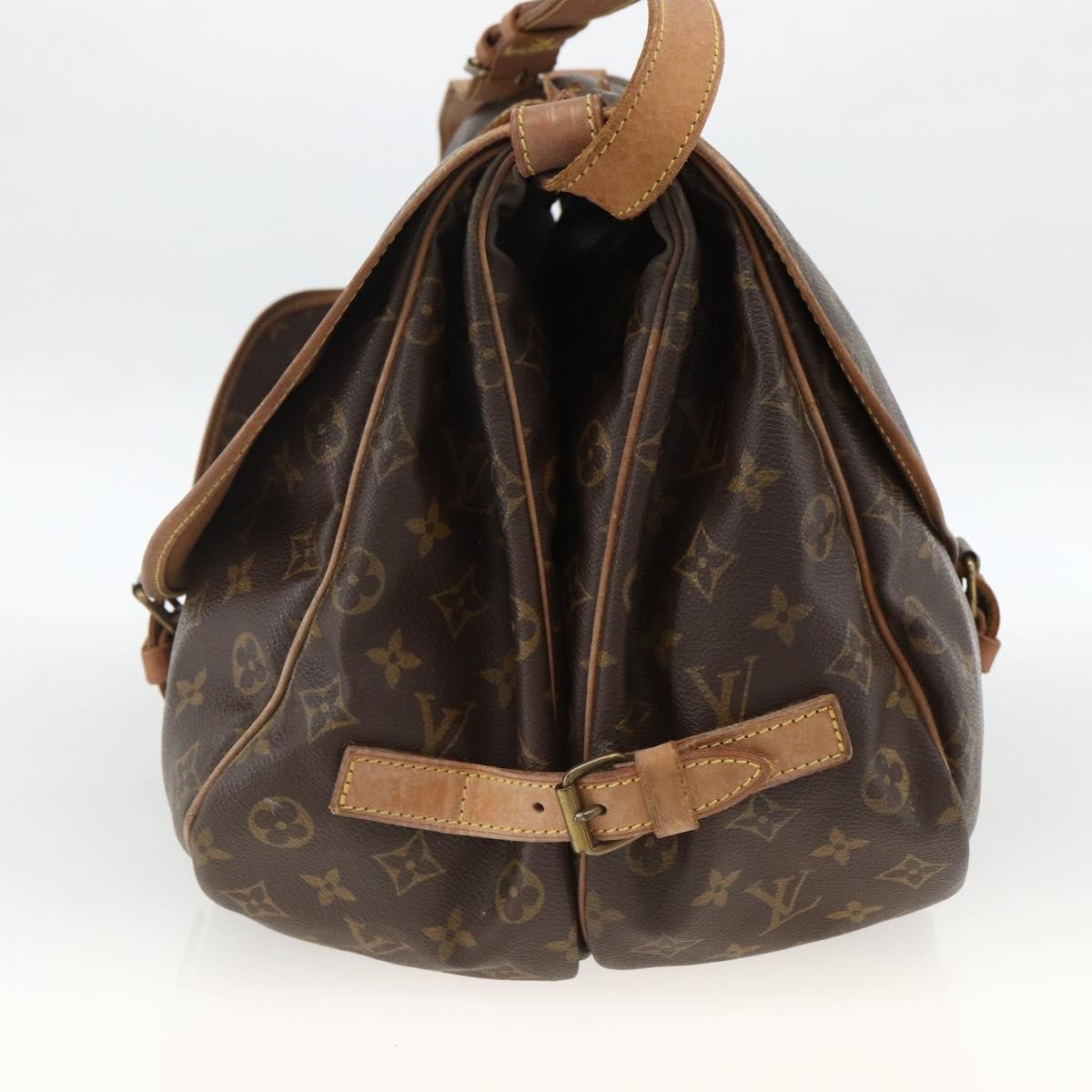 Louis Vuitton Saumur Handbag Monogram Canvas Multicolour Canvas Shoulder Bag Bag (Authentic Pre-Loved)