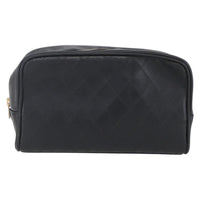 Chanel Vintage Toiletry Pouch Leather Black Patent_Leather Clutche & Pouche Bag (Authentic Pre-Loved)