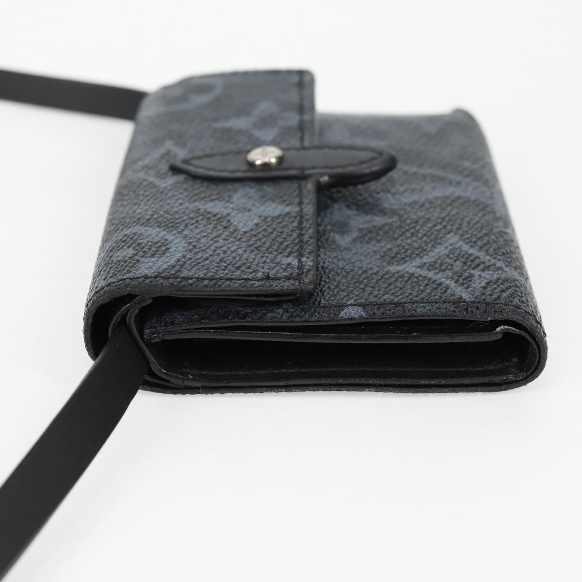 Louis Vuitton Cross Card Holder Limited Edition Monogram Pastel Noir Black Canvas Clutche & Pouche Bag (Pre-Loved)