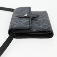 Louis Vuitton Cross Card Holder Limited Edition Monogram Pastel Noir Black Canvas Clutche & Pouche Bag (Pre-Loved)
