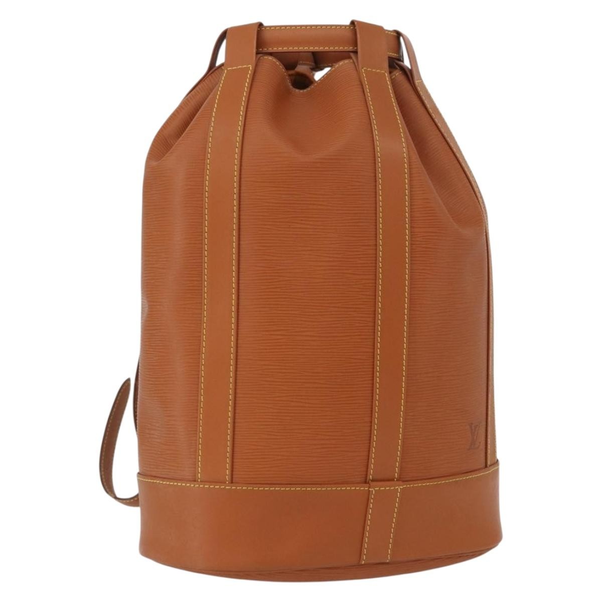 Louis Vuitton Randonnee Backpack Epi Leather Brown Leather Backpack Bag (Authentic Pre-Loved)
