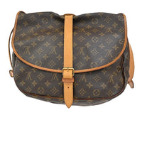 Louis Vuitton Saumur Handbag Monogram Canvas Brown Canvas Shoulder Bag Bag (Authentic Pre-Loved)
