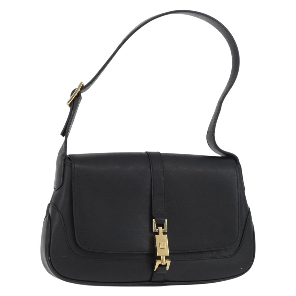 Gucci Jackie Original Shoulder Bag Leather Leather Black Leather Shoulder Bag Bag (Authentic Pre-Loved)