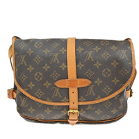 Louis Vuitton Saumur Handbag Monogram Canvas Brown Canvas Shoulder Bag Bag (Authentic Pre-Loved)