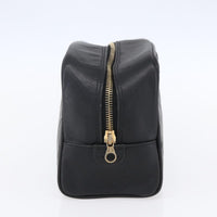 Chanel Vintage Toiletry Pouch Leather Black Patent_Leather Clutche & Pouche Bag (Authentic Pre-Loved)