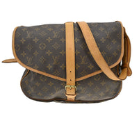 Louis Vuitton Saumur Handbag Monogram Canvas Brown Canvas Shoulder Bag Bag (Authentic Pre-Loved)