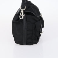 Prada Double Pocket Shoulder Bag Tessuto Black Nylon Shoulder Bag Bag (Authentic Pre-Loved)