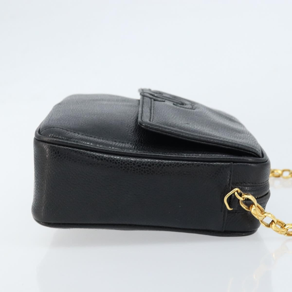 Chanel Vintage Front Pocket Cc Camera Bag Caviar Black Leather Shoulder Bag Bag (Authentic Pre-Loved)