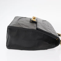 Chanel Vintage Mademoiselle Lock Trapezoid Flap Bag Quilted Lambskin Black Leather Shoulder Bag Bag (Authentic Pre-Loved)
