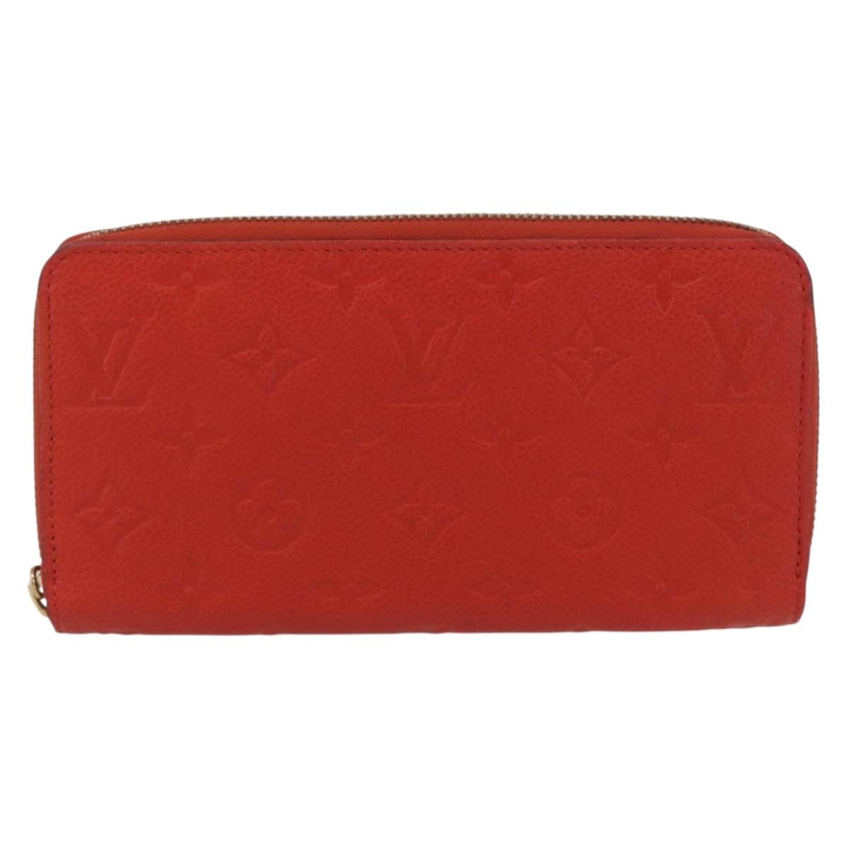Louis Vuitton Portefeuille Zippy Monogramme Empreinte Monogramme Empreinte Orange Leather Wallets Accessory (Authentic Pre-Loved)