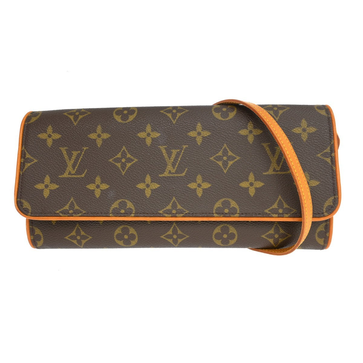 Louis Vuitton Twin Handbag Monogram Canvas Brown Canvas Clutche & Pouche Bag (Authentic Pre-Loved)